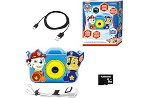 Lexibook, La Pat' Patrouille, Appareil Photo 4-en-1 pour Enfant avec Protection, Fonctions Photo, vidéo, MP3 et Jeux, 15 Cadres pour Personnaliser Vos Photos, Carte mémoire de 8 Go Incluse, DJ078PA