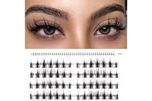 ‎LANKIZ LANKIZ Manga Lashes Einzelne Wimpern 96 Pcs DIY Wimpern Extensions Fake Lashes mit unteren Wimpern, Manga Wimpern Cluster 56 Pcs Cluster Wimpern mit 40 Pcs unteren Wimpern, Classic Manga