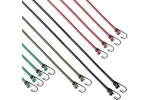 NORDLIGHT Napinacz bagażu, z haczykami, zestaw 12 szt. – bardzo mocny, w 4 rozmiarach (50 cm, 65 cm, 80 cm, 100 cm), odporny na rozdarcie i wytrzymały pas mocujący, napinacz do roweru, motocykla i samochodu