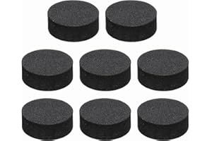 sourcing map 8 Pcs Single Sided Speaker Isolation Feet Pads, 25mmx10mm Non Slip Foam Shock Absorption Base Pad Amplifier Stand Feet Mat for Speaker HiFi Home Theater Sound System, Black