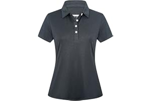 EKLENTSON Damen Poloshirt Kurzarm Funktions Polo Sommershirts Schnelltrocknend Sportshirt Casual Polohemd Tennis Golf Shirt