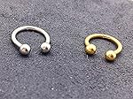 Diversa Piercing - Valentino Ferro di Cavallo in Oro 750, Orecchino Uomo, Septum Uomo Circular Barbell in Oro 18 Carati