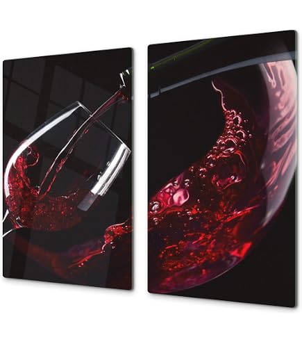 WENKO Piastre Copripiano In Vetro Marmo XL – Set 2 Pezzi, 40x52 Cm, Per Piani Cottura, Tagliere E Sottopentola