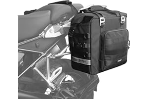 ‎RHINOWALK Rhinowalk Motorrad Satteltasche, 25L Erweiterbare wasserdichte Seitentasche, Schnelle Montage, Gepäcktasche für Adventure- und Sportbikes, Schwarz (1 Stück)