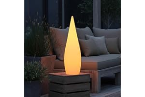 ‎ARNUSA Arnusa LED Design Stehlampe 80 cm mit Akku & Fernbedienung, 16 Farben, dimmbar, IP65 kabellos & IP44 Netzbetrieb, moderne Kegel Lampe für Indoor & Outdoor, Deko Licht für Garten, Terrasse & Bad
