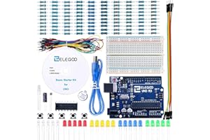 ELEGOO UNO Project Basic Starter Kit with Tutorial and UNO R3 Board Compatible with Arduino IDE for Beginner