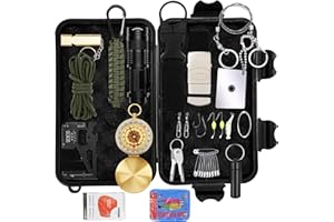 WOWOSS 36Pcs Survival Tool Kit– Emergency Gear for Camping, Hiking & Outdoor Adventures, Tactical Tools, Camping Gear Accessories for Hiking Emergency Preparedness