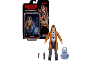 JAZWARES Stranger Things Dustin Henderson Upside Down Collector Figure - 6-Inch Highly Detailed Figure with Soft Good Clothing and Unique Accessories