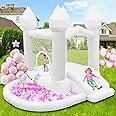 FBSPORT White Bouncy Castle with Slide Ball Pit and Trampoline Inflatable Bounce House with Air Blower for Kids Toddler Indoor Outdoor Garden Park Backyard Party Wedding Birthday Gifts