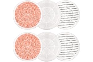 ELBOURN Replacement Steam Mop Pads for Shark S6002UK Steam Mop, 6pcs Replacement all-in-one Steam and Scrubbing Pad for Cleaning Sealed Hard Floors