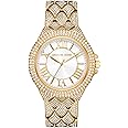 Michael Kors Stainless Steel Analog White Dial Women Watch-Mk4800, Gold Band