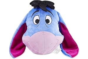 Disney Stitch 3D Plush Pillow Cushion for Sofa or Bed, Cute Kids Cuddle Cushion Soft Plushie Bedroom Accessories, Stitch Gifts for Kids (Blue Eeyore)