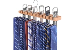 lomonmen Portacravatte Da Armadio,Gancio per Cintura in Legno,Appendiabiti per cintura con Gancio per Cinture,Sciarpe,Cravatte