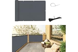 SUNNY GUARD Frangivista per Balcone 75x500cm Protezione della Privacy Frangivento in HDPE, Anti-UV con Fascette,Antracite