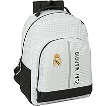 Safta Real Madrid Equiicion 25/26 sporttas, rugzak, ideaal voor kinderen van verschillende leeftijden, comfortabel en veelzijdig, kwaliteit en duurzaamheid, 50 x 25 x 25 cm, Wit, M, Casual