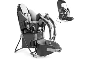 besrey Kraxe - Mochila portabebés para niños con bolsa de almacenamiento, para viajes, para niños de 6 a 36 meses, asiento de hasta 18 kg, plegable