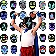Depointer Life Led Mask with Gesture Sensing, LED Lighted Face Transforming Mask for Costume Cosplay Party Masquerade