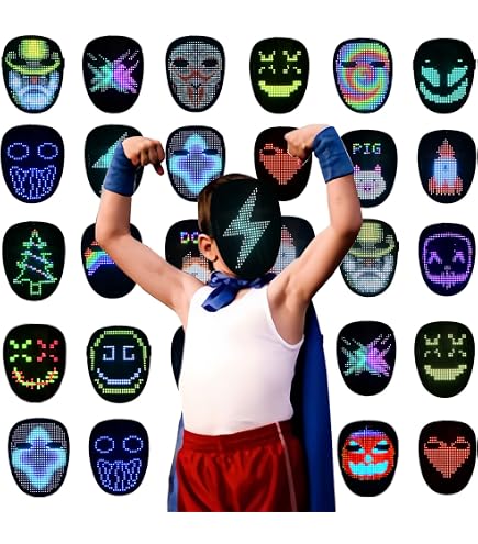 Toddmomy 2 Occhiali LED Clown Luminosi Per Halloween - Accessori Cosplay Divertenti