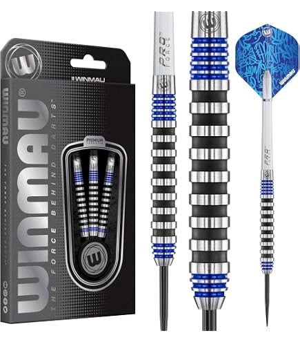 WINMAU Xenon Series – Jeu De Fléchettes 90% Tungstène – Vetalic – Pointe Acier 23/24/25g Ou Souple 18g – Vecta Tiges + Prism Delta Ailettes – Professionnel