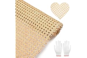 jackfru Rotolo di nastro in rattan, rete di vimini viennese, resistente alla muffa, in rattan intrecciato a nido d'ape fai da te (colore legno, 1 m x 40 cm)