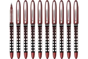 Westcott Roller PULSAR rouge 10 pièces | Pack économique Stylo roller encre rouge | Trait précis de 0,5 mm, indicateur de niveau transparent, technologie capillaire | E-730631 00