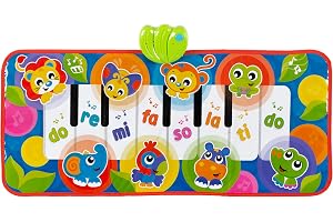 Playgro Jumbo Jungle pianolekmatta med inbyggda djurläten, för barn över 6 månader, i flera färger, 40206