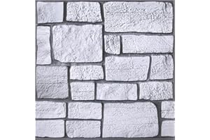 COMSTICKC Paneles de Pared 3D Autoadhesivos de Piedra, 10 Piezas 30 x 30 cm, PVC 3D Decorativo Panel de Pared de Ladrillo Adhesivo para Salón Oficina Cocina