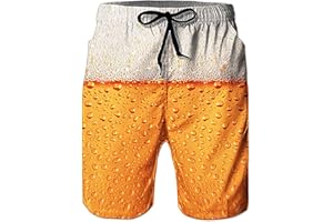 Loveternal Homme Short de Bain Séchage Rapide 3D Printed Shorts de Plage Été Beach Shorts