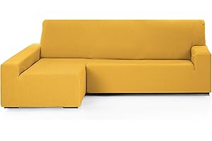 Martina Home Funda Chaise Longue Elástica Emilia Brazo Izquierdo Largo (Visto de Frente) Mostaza
