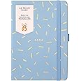 Busy B A6 To Do Diary January to December 2024 - Blue Sprinkle - Faux Leather Week to View Diary with Notes, Tear-Out Lists & Pockets