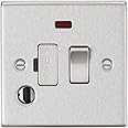 Knightsbridge CS63FBC 13A Switched Fused Spur Unit with Neon & Flex Outlet - Square Edge Brushed Chrome