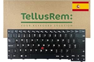 TellusRem Teclado de respuesto Español sin retroiluminación para Lenovo Thinkpad T460s T470s
