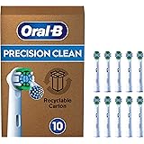 Oral-B Precision Clean Testine Spazzolino Elettrico, Confezione da 10 Testine di Ricambio, Pulizia Precisa e Sbiancante, Indi