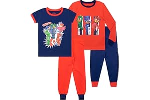 PJ Masks - Ensemble De Pyjamas Lot de 2 - Pyjamasques - Garçon - Bien Ajusté