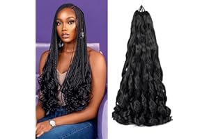 LIANLIAN French Curl Braiding Hair 8 Pack Loose Wavy crochet braids hair extensions 14 inch Deep Wave French Curly Braiding hair for expression hair extension braiding Pre Stretched Braiding Hair