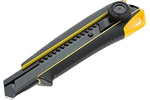 Tajima DC561YB Driver Cutter 18 mm avec 3 lames/blocage par molette, Noir/Jaune