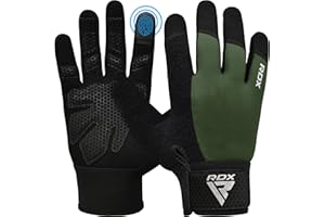 RDX Guanti Palestra Sollevamento Pesi Fitness, Touch Screen Dito Completo Gloves, Antiscivolo Imbottito Presa Protezione, Gym Powerlifting Bodybuilding Ciclismo Calisthenics Allenamento, Uomo Donna