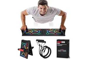 YINGERTOOL Push Up Board, 12-In-1 Foldable Multi-function Home Workout Equipment, Burn Fat Strength Training Equipment for Effectively Exercise the Muscle