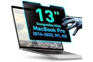 VINTEZ Removable Privacy Screen Compatible with MacBook Pro 13" 2016, 2017, 2018, 2019, 2020, 2021, 2022, 2023, M1, M2 | Easy On/Off Anti-Glare Laptop Screen Protector Filter Blue Light Blocking Filter