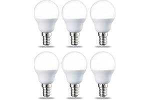 Amazon Basics LED-Leuchtmittel in Tropfenform (P45), kleines Edison-Schraubgewinde E14, 5.5 W (entspricht 40-W-Glühbirne), Warmweiß, nicht dimmbar, 6Stück