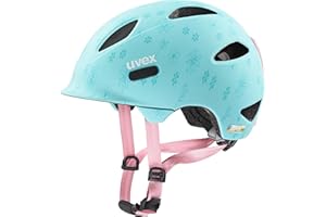 ‎UVEX uvex oyo style - lekki kask rowerowy dla dzieci - indywidualna regulacja wielkości - możliwość zainstalowania światła LED - flowers cyan matt - 50-54 cm