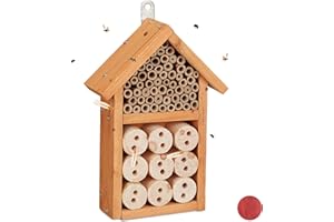 Relaxdays Insect Hotel Assembly Kit, Shelter for Bugs, Bees & Lacewings, Build Your Own, 26 x 16 x 6 cm, Yellow, 10027819_48