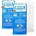 com-four® 2x large multiple compresses with premium reusable fleece cover, cold and warm compresses with gel cool pack, protective cover with elastic band - microwave safe - Made in Germany