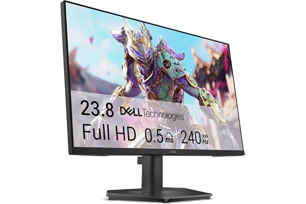 Dell 24 Écran PC Gaming - SE2426HG, Full HD (1920x1080), 240Hz, Fast IPS, 0.5ms, AMD FreeSync Premium, 99% sRGB, HDR10, VESA (100x100mm), DisplayPort, 2 HDMI, Garantie 3 Ans, Noir
