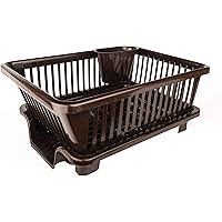 Raawan 3 in 1 Large Durable Plastic Kitchen Sink Dish Rack Drainer Drying Rack Washing Basket with Tray for Kitchen…