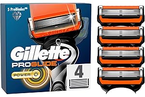 Gillette ProGlide Power Cuchillas de Afeitar Hombre, Paquete de 4 Cuchillas de Recambio (el embalaje puede variar)