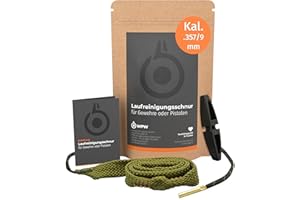 WPW Laufreinigungsschnur als Waffenreinigungsset & Laufreiniger für Pistole & Revolver, Kaliber .22, Kaliber 7,65 mm, Kaliber 9mm & Kaliber .357 Magnum, Kaliber .40, Kaliber .44 & Kaliber .45