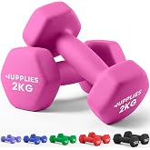 JUPPLIES Juego de Pesas y Mancuernas de Neopreno | Dise&ntilde;o compacto, Anti-Rodamiento y Antideslizantes - Ideal para Entrenamie
