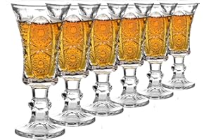 JAIEF Bicchieri Amaro | Bicchierini Liquore 4.5cl, vetro senza piombo, trasparente e pesante (Set di 6)