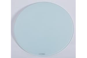 ‎EURO TISCHE Euro Tische Glasplatte und Tischplatte in 40cm Rund Gestalt, Glasboden mit 6mm ESG Sicherheitsglas, Perfekt Geeignet als Tischplatte, Bodenplatte (Weiß)